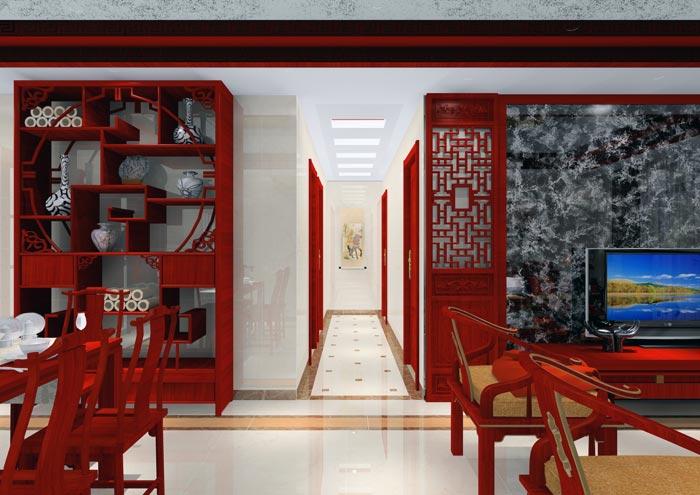 金艾陶家裝:佛山合景新鴻基·瀧景113㎡新中式裝修效果鑒賞