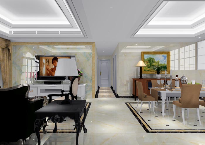 金艾陶家裝:佛山恒寶御龍灣128㎡的歐式風格裝修鑒賞