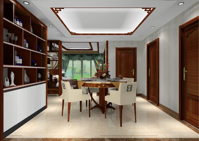 金艾陶家裝:井岡山和諧家園安置小區130㎡中式風格裝修鑒賞