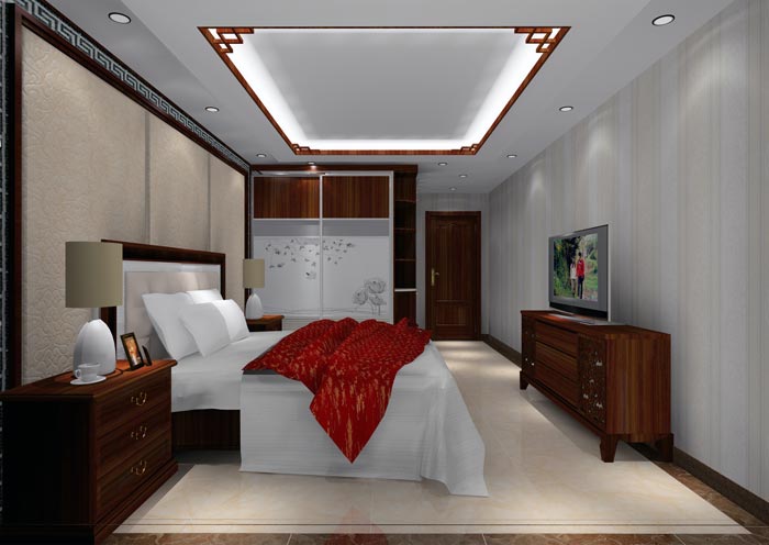 金艾陶家裝:井岡山和諧家園安置小區130㎡中式風格裝修鑒賞