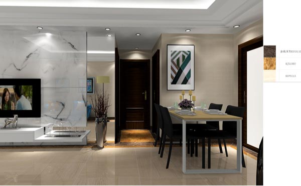 金艾陶家裝:成都時代錦繡59㎡的現代風格裝修鑒賞