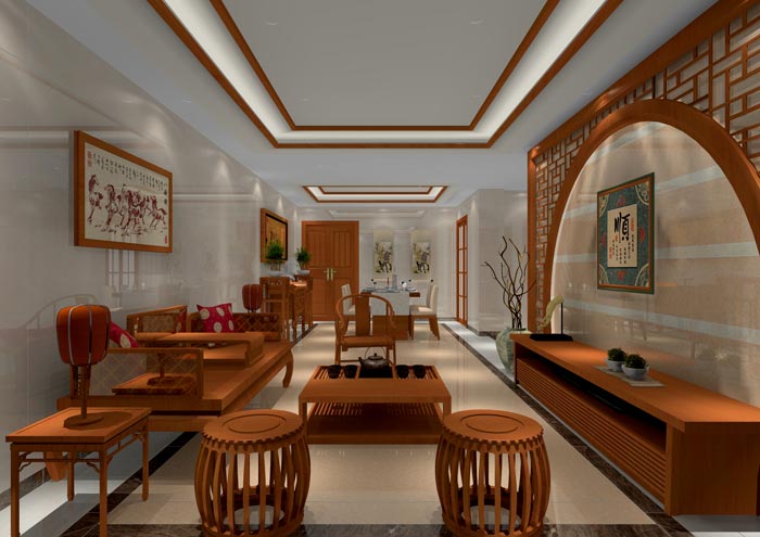 金艾陶家裝:佛山佛山容桂頤澳花園116㎡的中式風格裝修鑒賞