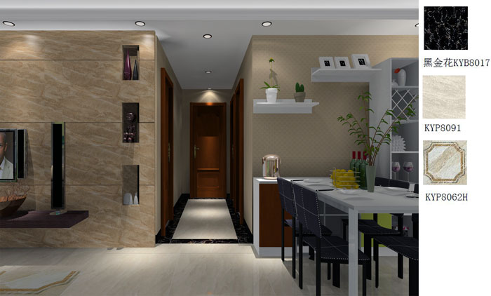 金艾陶家裝：佛山禪城怡翠晉盛花園91㎡的現(xiàn)代風格裝修鑒賞